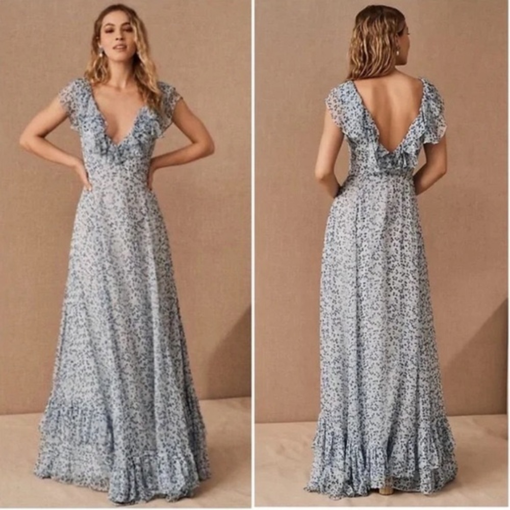 NWT Sachin & Babi Ivy Dress Twig Blue BHLDN Anthropologie Bridesmaid 14